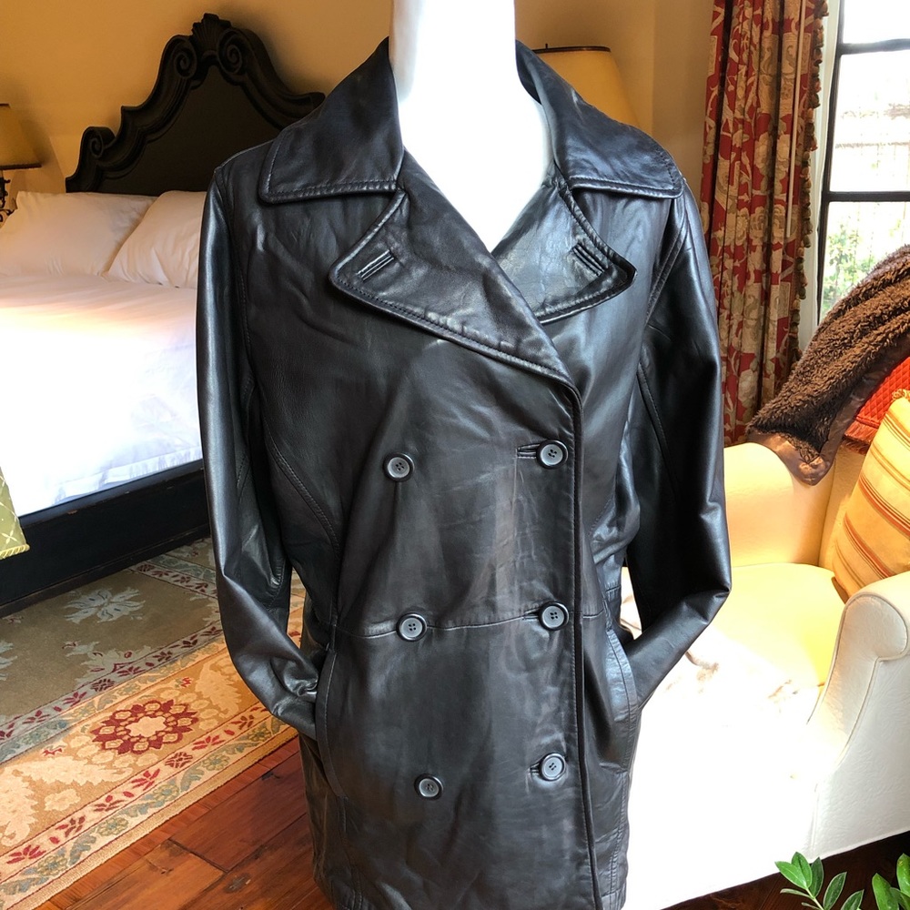 Leather coat